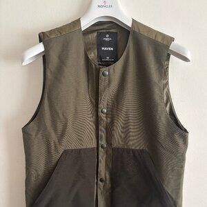 $395 BNWT Haven Primaloft Nylon Snap Olive Green Vest 02 - Medium